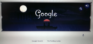 Google Celebrates 151st of Claude Debussy, and the genius of red umbrellas on rainy moonlit nights when "Clair de lune" is played